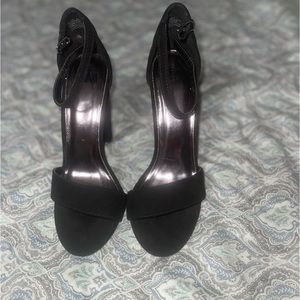 Black block heels